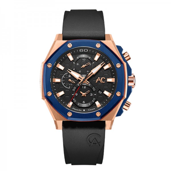 Alexandre Christie AC 9601 Rosegold Blue GCRURBA Alexandre Christie AC 9601 Rosegold Blue GCRURBA